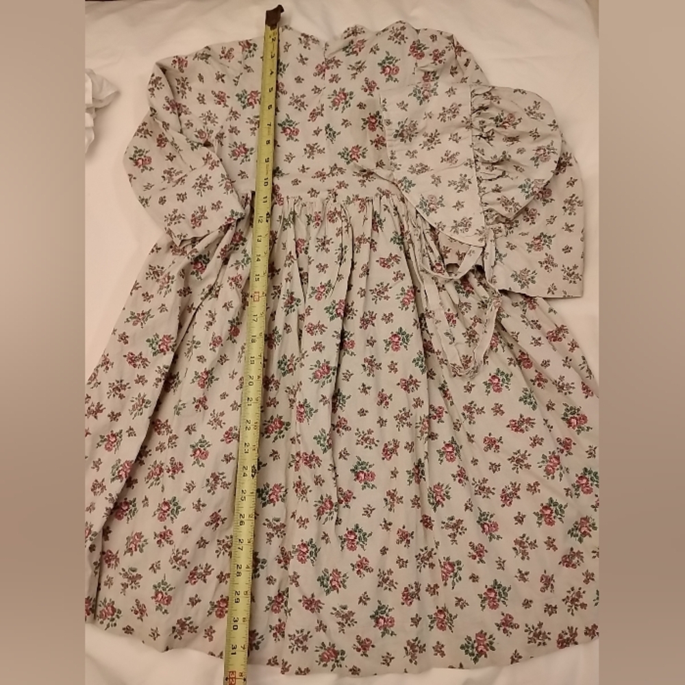 Lot Pioneer Little House Prairie Dress Girls Bonnet Victorian Frontier Costume - Picture 3 of 16